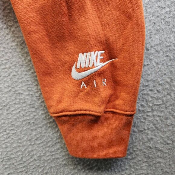 Nike Sweatshirt Womens M Orange Sportswear Air Fleece Mock Neck Hanorac Cropped - Picture 5 of 15